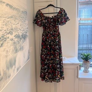 Tanya Taylor Flutter Sleeve Dress